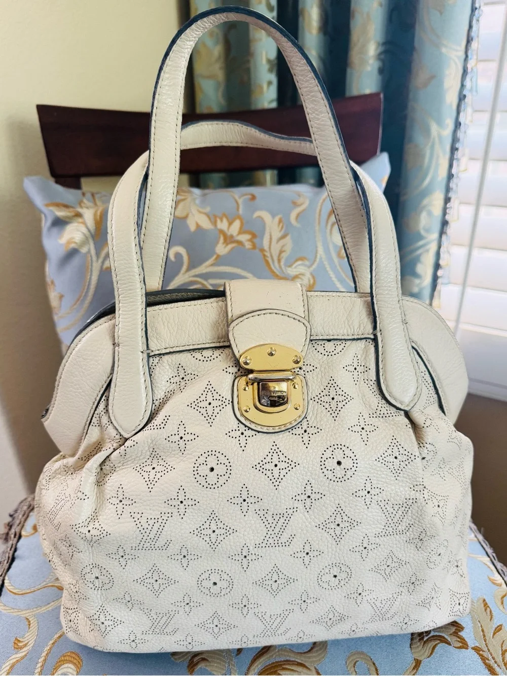 Louis Vuitton Mahina Lunar Moonlight perforated leather tote bag Vintage